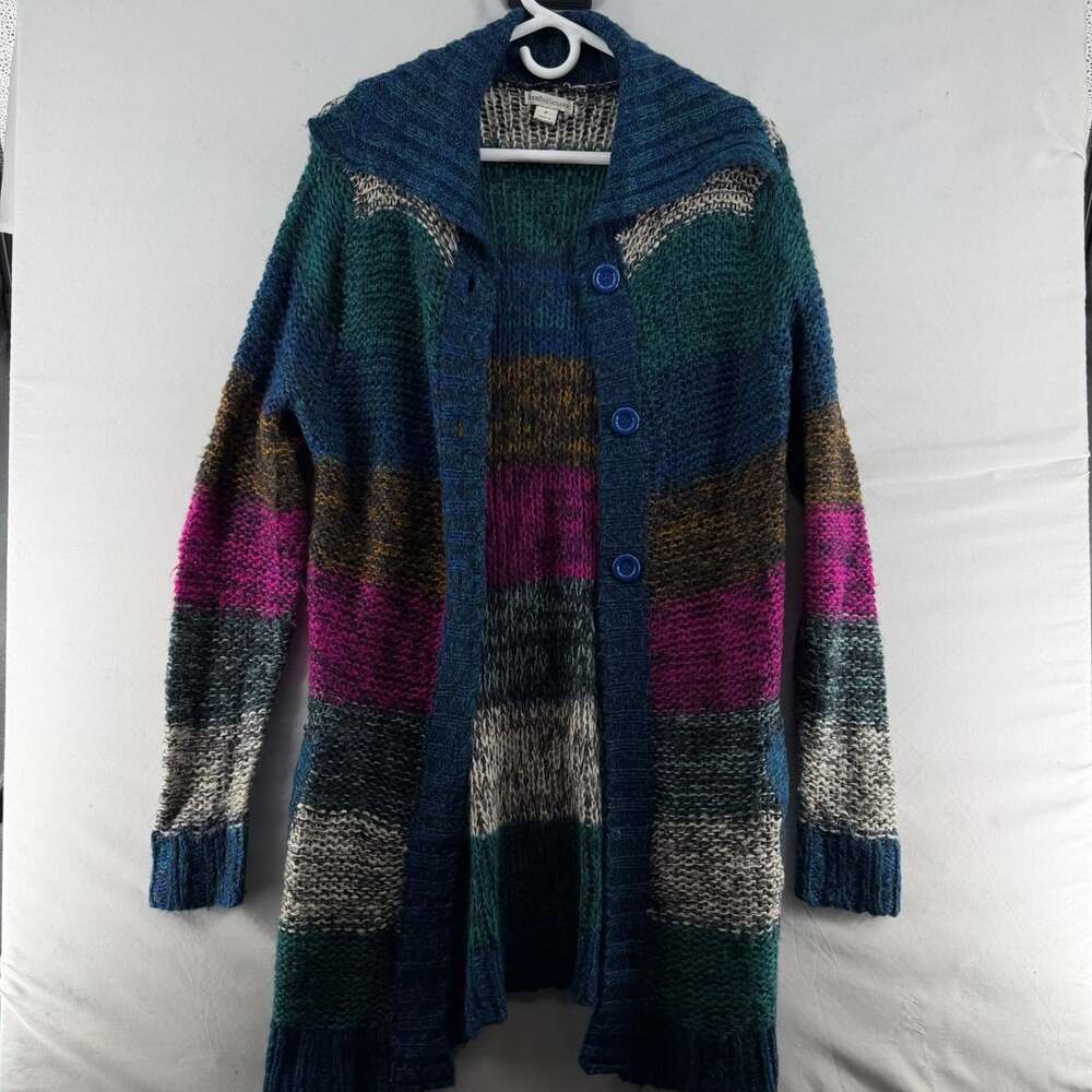 1510 John Paul Richard Cardigan Sweater Size M Multi Color